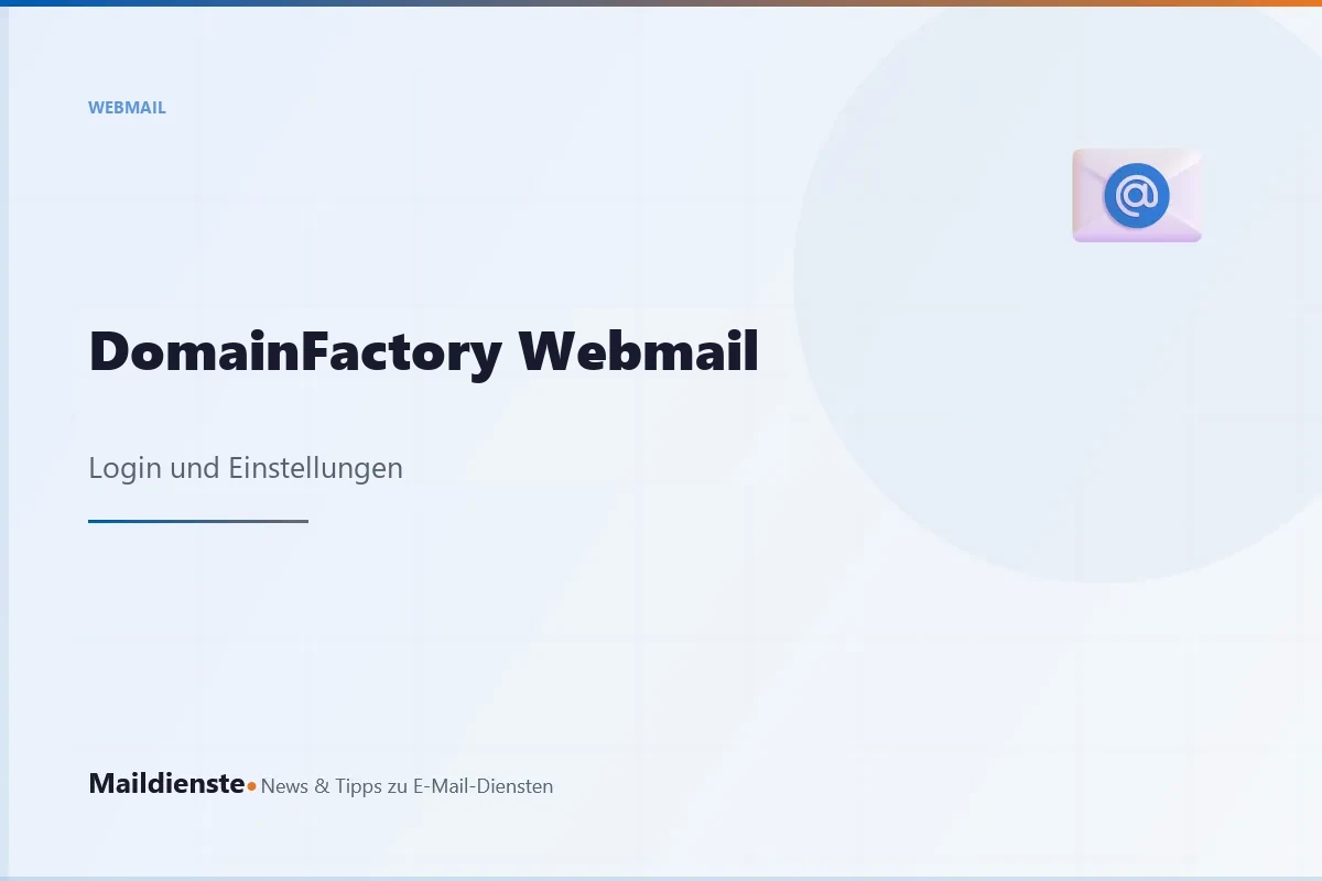 DomainFactory Webmail: Login und Einstellungen