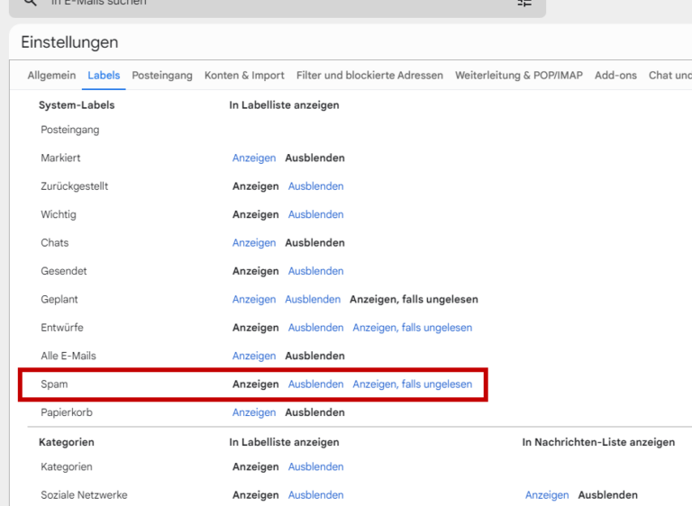 Spam Ordner So öffnen und finden Sie diesen bei Gmail & Co.