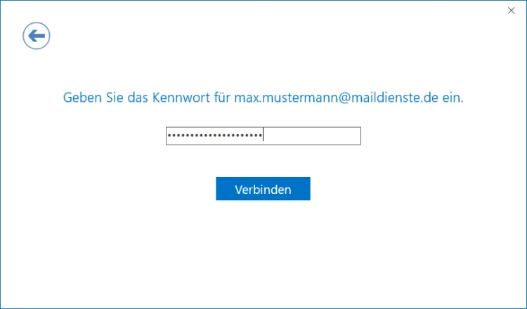 IMAP in Outlook einrichten - Schritt 3: IMAP als Kontotyp auswählen