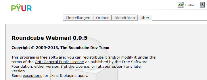 Roundcube Webmail 0.95