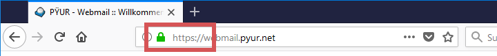 SSL-verschlüsselte über https beim Pyur Webmailer