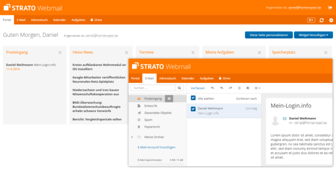 APP KENNWORT FUNKTIONIERT NICHT BEI STRATO WEBMAIL visual data 4