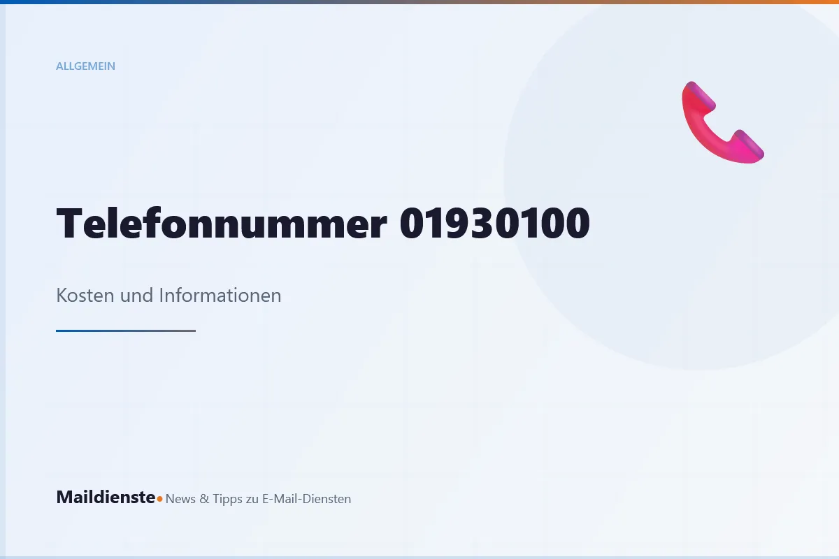Telefonnummer 01930100